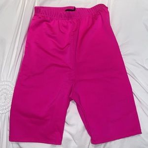 PINK BIKER SHORTS